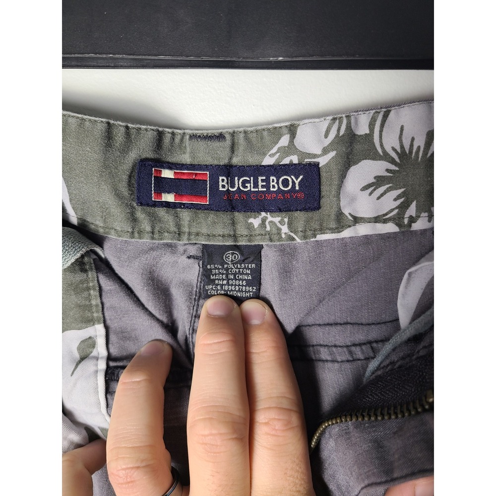 Bugle Boy Jean Company Men 30 Cargo Shorts Gray Utility Gorpcore Campcore Hiking